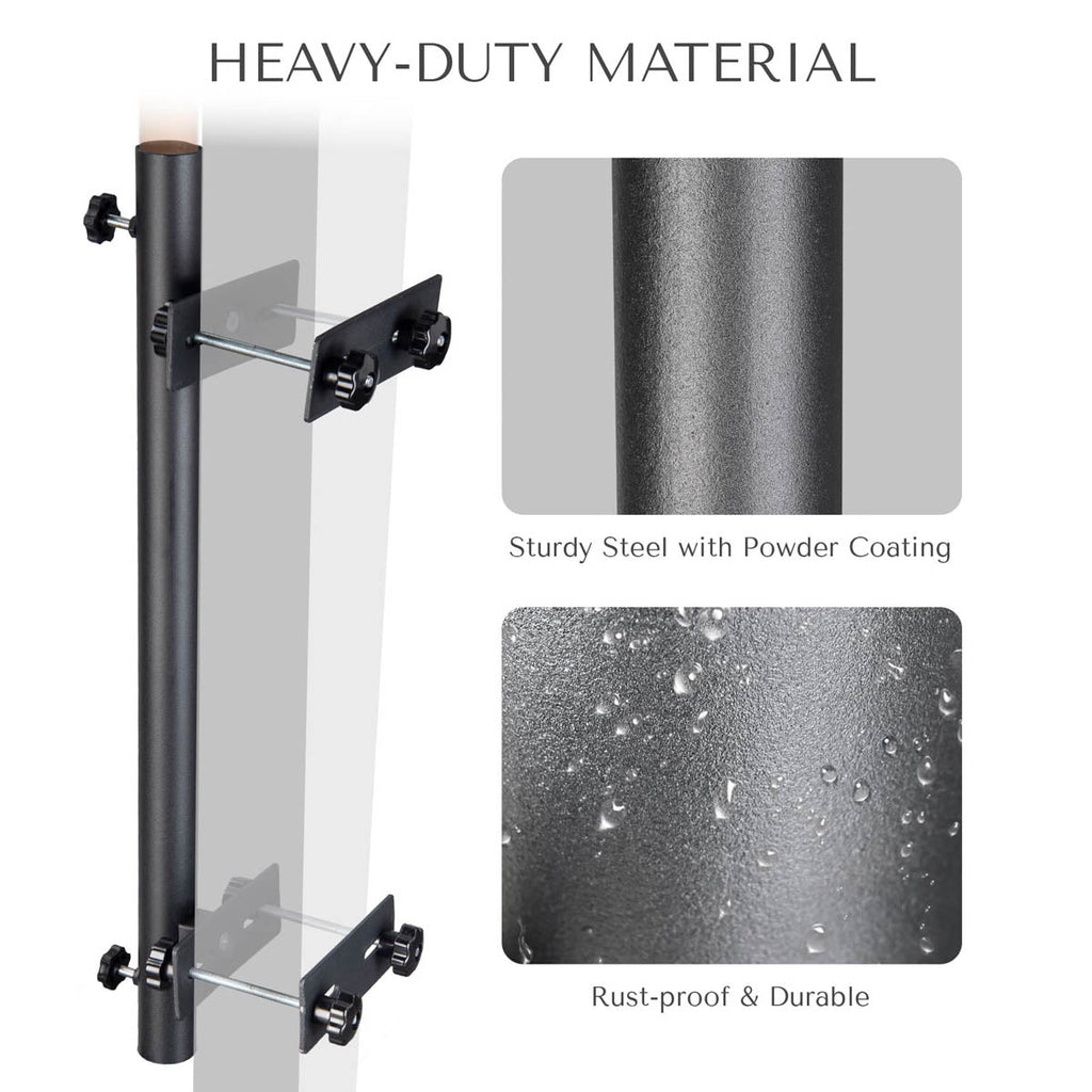 Yescom Umbrella Holder for Deck Railing/Post - Pole D1 9/16"