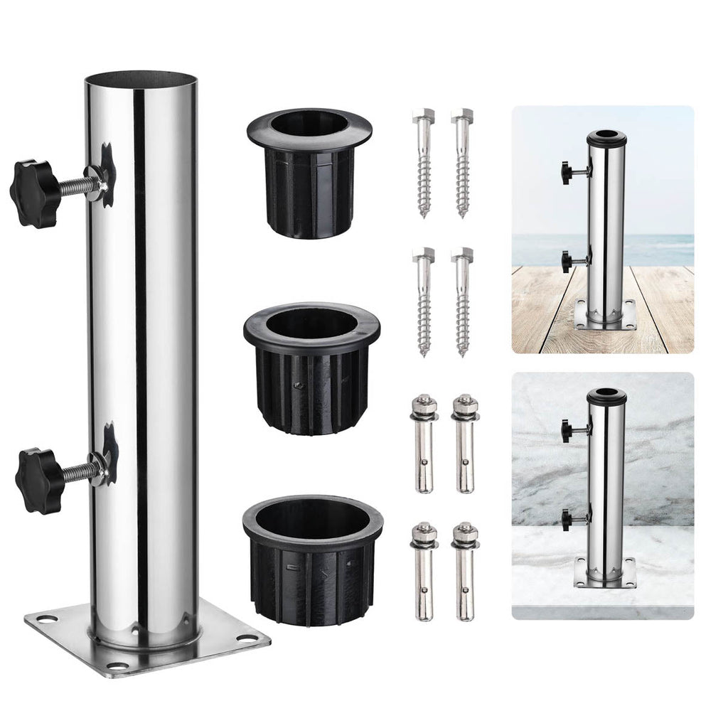 Yescom Stainless Steel Umbrella Mount to Deck/Dock/Concrete for 2 1/8"