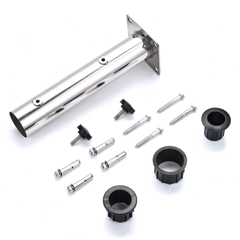 Yescom Stainless Steel Umbrella Mount to Deck/Dock/Concrete for 2 1/8"
