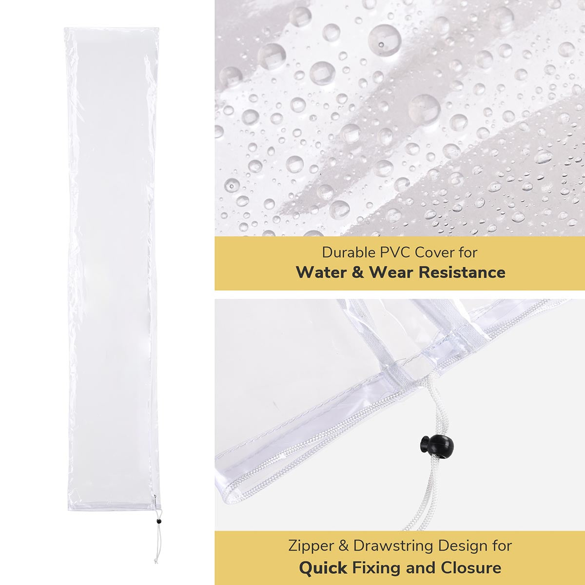 Yescom Waterproof PVC Patio Outdoor Umbrella Cover Bag 8-9ft