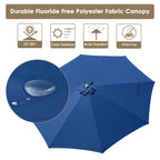 Yescom 13ft Wood Patio Umbrella with Base & Wheels