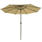 Yescom 9ft 8-Rib Patio Tilt Market Umbrella w/ 200gsm Canopy