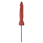 Yescom Tilt Outdoor Umbrella with Lights Solar Pool Umbrella 10 ft 8-Rib