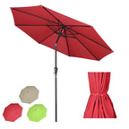 Yescom 10ft 8-Rib Patio Umbrella Tilt 220gsm Canopy UV50+