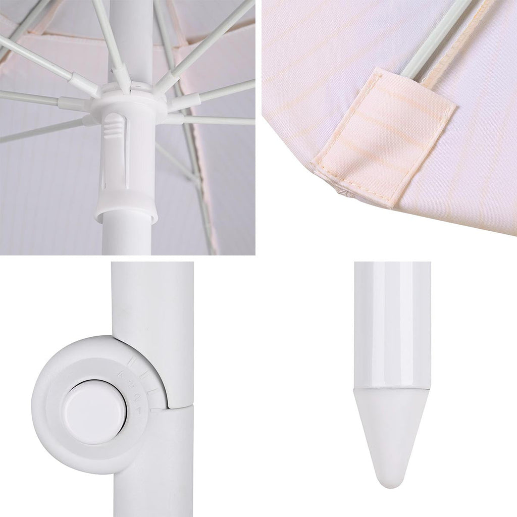 Yescom 6ft Fringe Patio Beach Umbrella with Corkscrew Anchor