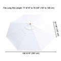 Yescom 13' Outdoor Market Umbrella Replacement Canopy 8-Rib