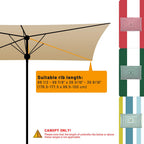 Yescom 10x6.5ft Canopy Replacement for Patio Rectangle Market Umbrellas