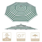 Yescom 10' Outdoor Patio Umbrella Replacement Canopy 3-Tiered 8-Rib