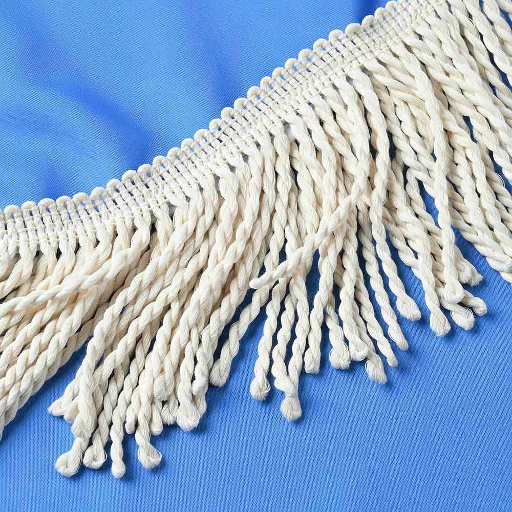 LAGarden Palm Springs Fringe Umbrella Replacement Canopy 6ft 8-Rib