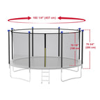 Yescom 15ft Trampoline Safety Net with 8 Poles