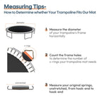 Yescom 14 ft Trampoline Mat with Rings for Round Frame, 72 V-rings