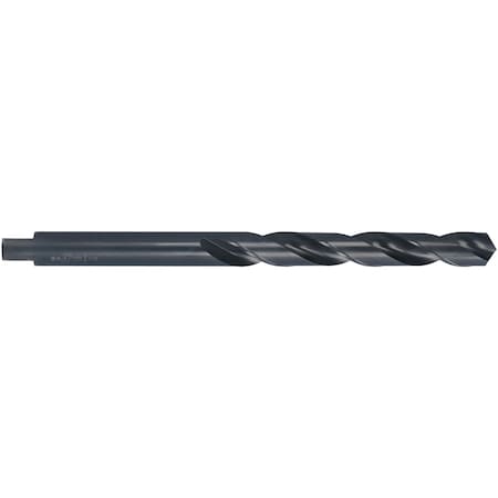 118 Degree Automotive Tanged Shank Style Taper Length Drill Chicago-Latrobe 255AN Steam Oxide HSS 9/16