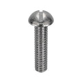1/4"-20 x 1/2 in Slotted Round Machine Screw, Passivated Stainless Steel, 50 PK