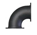 10" Black Cast Iron Flanged 90 Degree Elbow