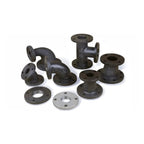 10" X 8" Black Cast Iron Flanged Reducing Elbow