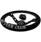 Suede Steering Wheel + Short Hub Adapter Kit For 02-07 Subaru Impreza WRX STI Legacy