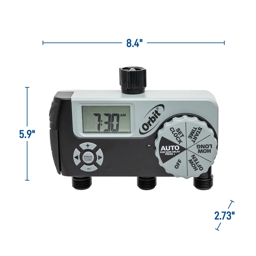 3 Outlet (1 Manual/2 Digital) Hose Faucet Timer | 56233D