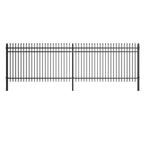 10x7 ft Steel Fence with 3 Rails, 30 Panels
