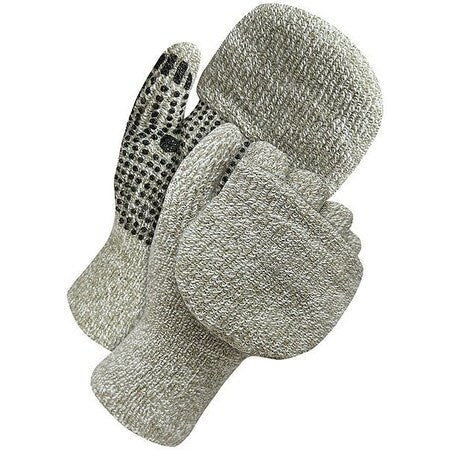 Cold Weather Mittens, PVC Dotted Palm, Gray, XL