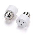 Yescom Light Bulb Plug Adapter Convert E26/E27 to 2/3-Prong Outlet 2ct/pk