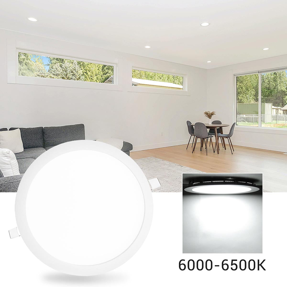 Yescom 18W LED Canless Light Recessed Ceiling Light w/ Driver 1440LM