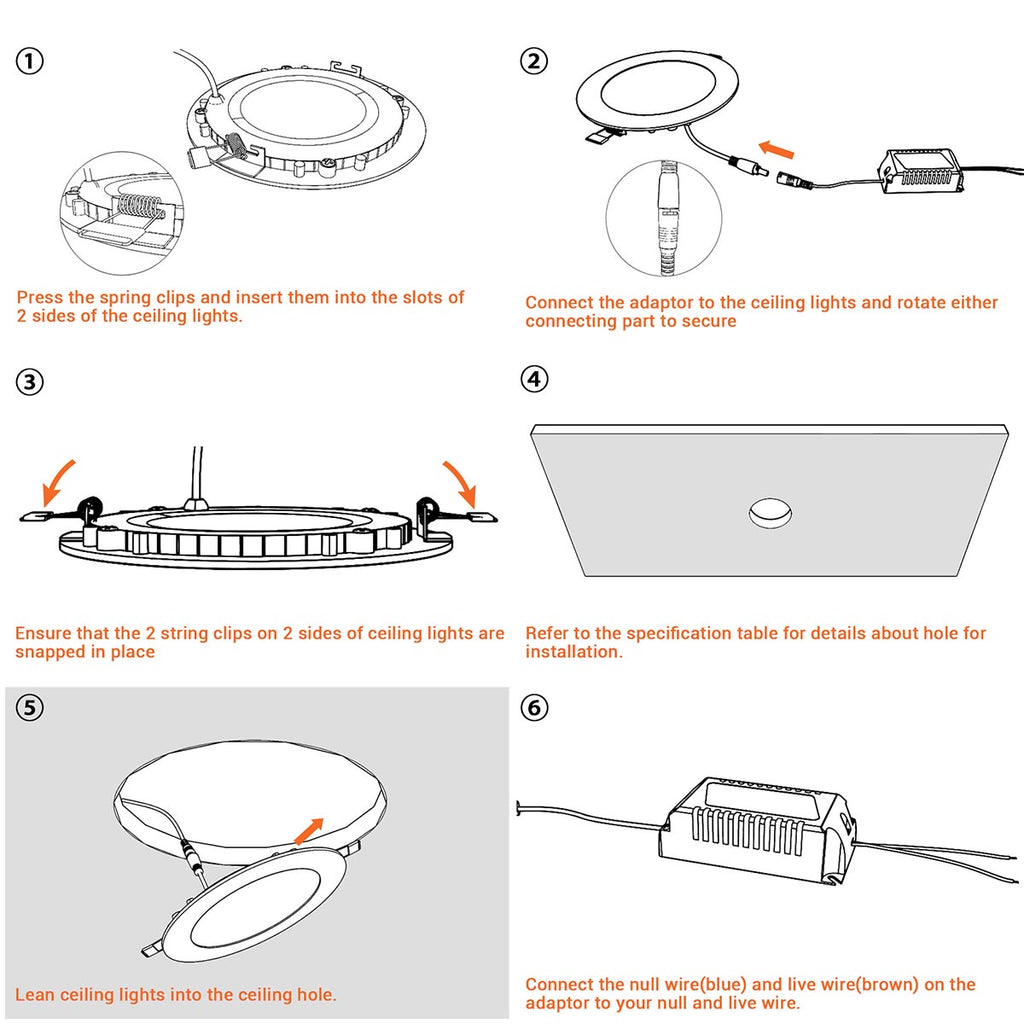 Yescom 18W LED Canless Light Recessed Ceiling Light w/ Driver 1440LM