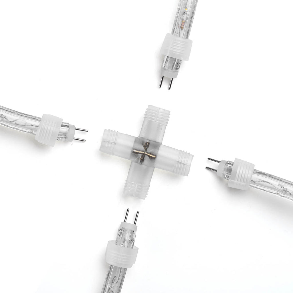DELight Rope Light Connectors for LED 120V 2 Pin 13mm