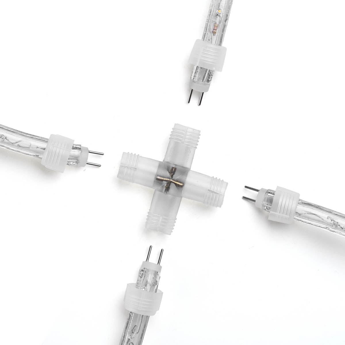 DELight Rope Light Connectors for LED 120V 2 Pin 13mm