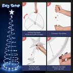 Yescom 6' Lighted Spiral Christmas Tree Xmas Decor Battery Operated