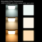 Yescom Kitchen Ceiling Light Square Dimmable Flush Mount w/ Remote 36W