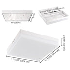 Yescom Kitchen Ceiling Light Square Dimmable Flush Mount w/ Remote 36W