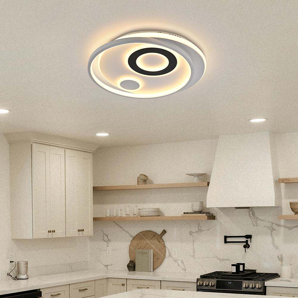 Yescom Modern Circle Ceiling Flush Light with Remote