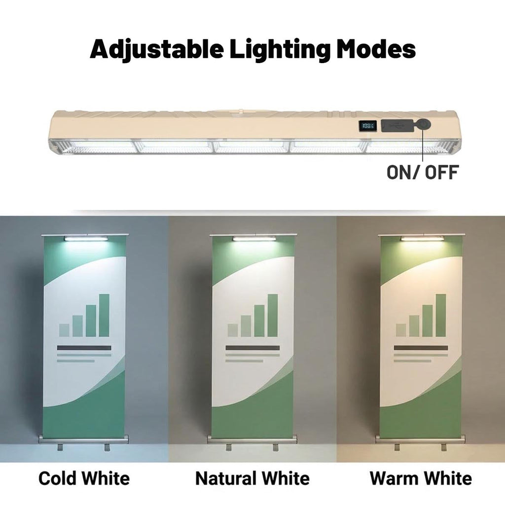 Yescom Illuminated Retractable Banner Stand Kit 33 x 79 in