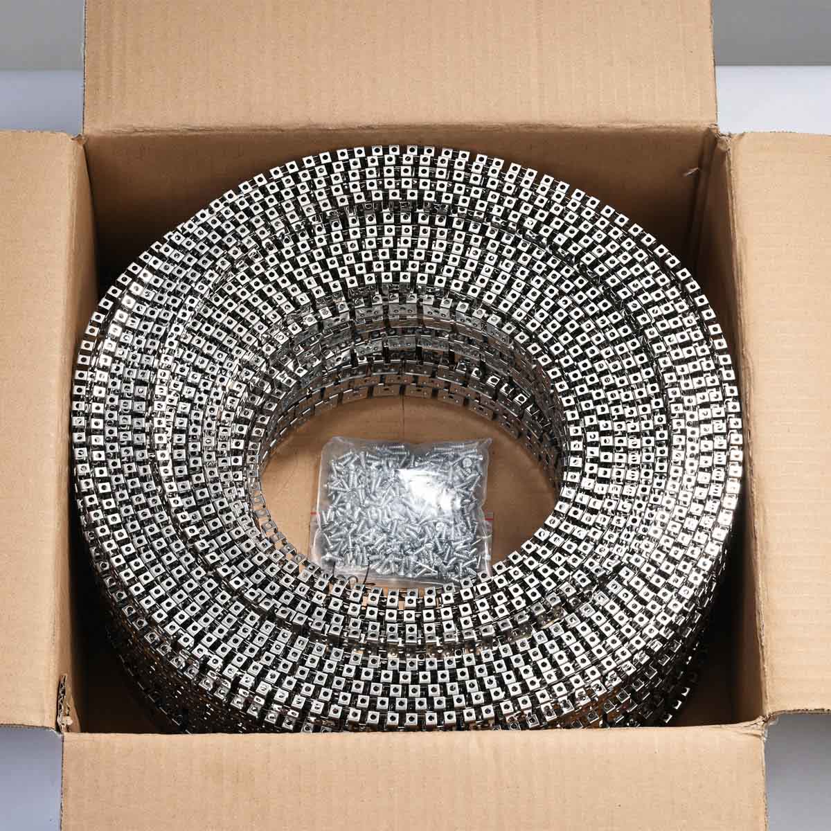 Yescom 328ft 6x12mm Stainless Steel Flexible Clip Channel - For 2700K Neon