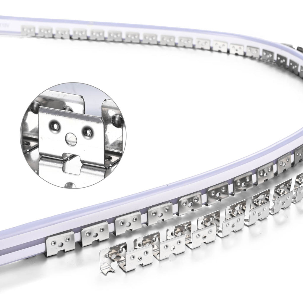Yescom 328ft 8x11mm Stainless Steel Flexible Clip Channel - For RGBW Neon