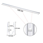 Yescom Aluminium LED Channel Track 8x12mm for RGB Neon Rope Light