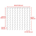 Yescom Curtain Fairy Lights 8-modes Lights Changing