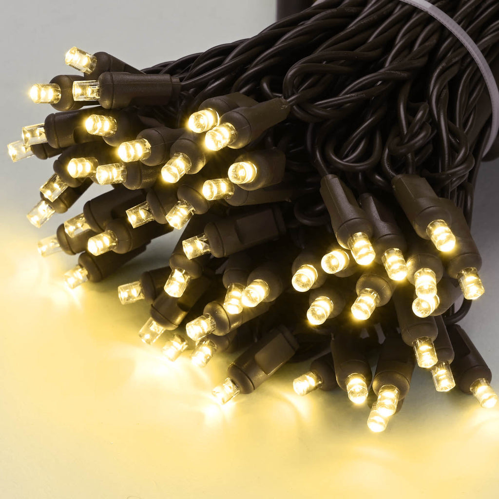 Yescom 110V Commercial String Lights Mini 5mm Xmas Lights 200ft - (4x)50ft
