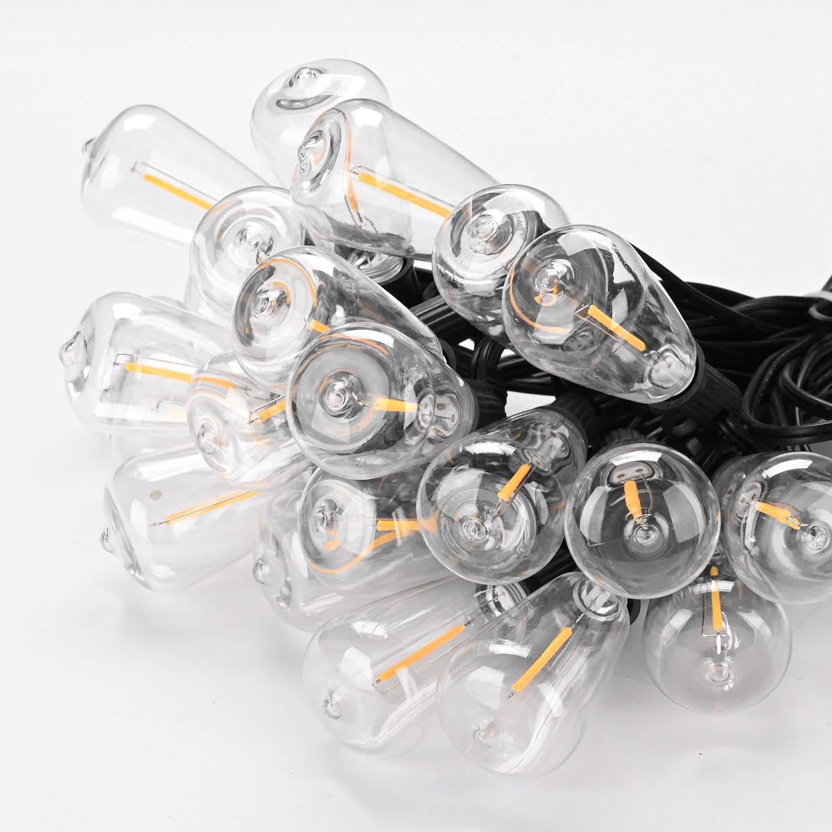Yescom 120V Commercial String Lights ST38-Bulb 2700K 200ft - (4x)50ft