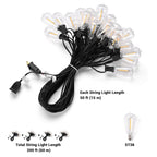 Yescom 120V Commercial String Lights ST38-Bulb 2700K 200ft - (4x)50ft