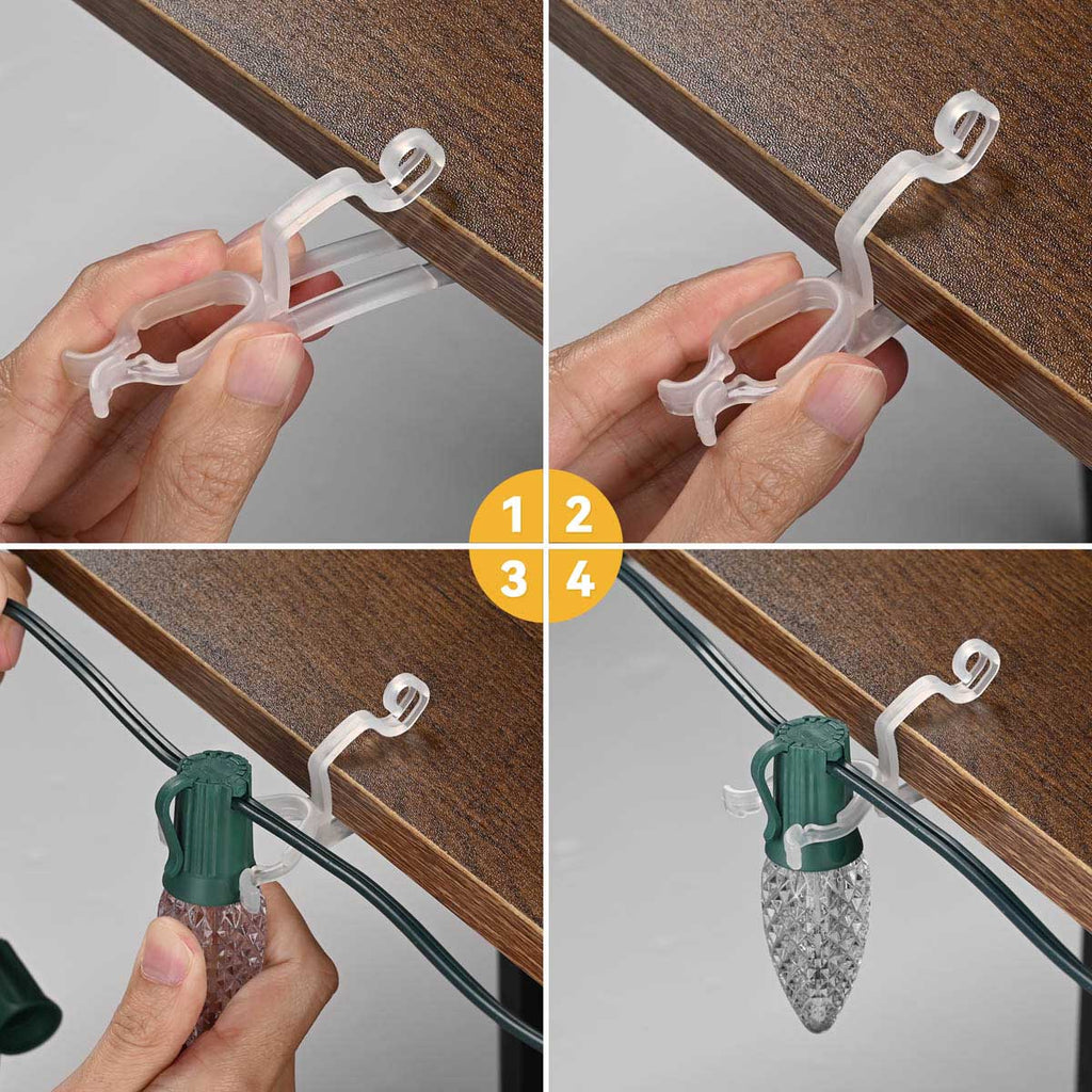 Yescom C7 C9 Christmas Light Clips, Hangers, Stakes, End Caps