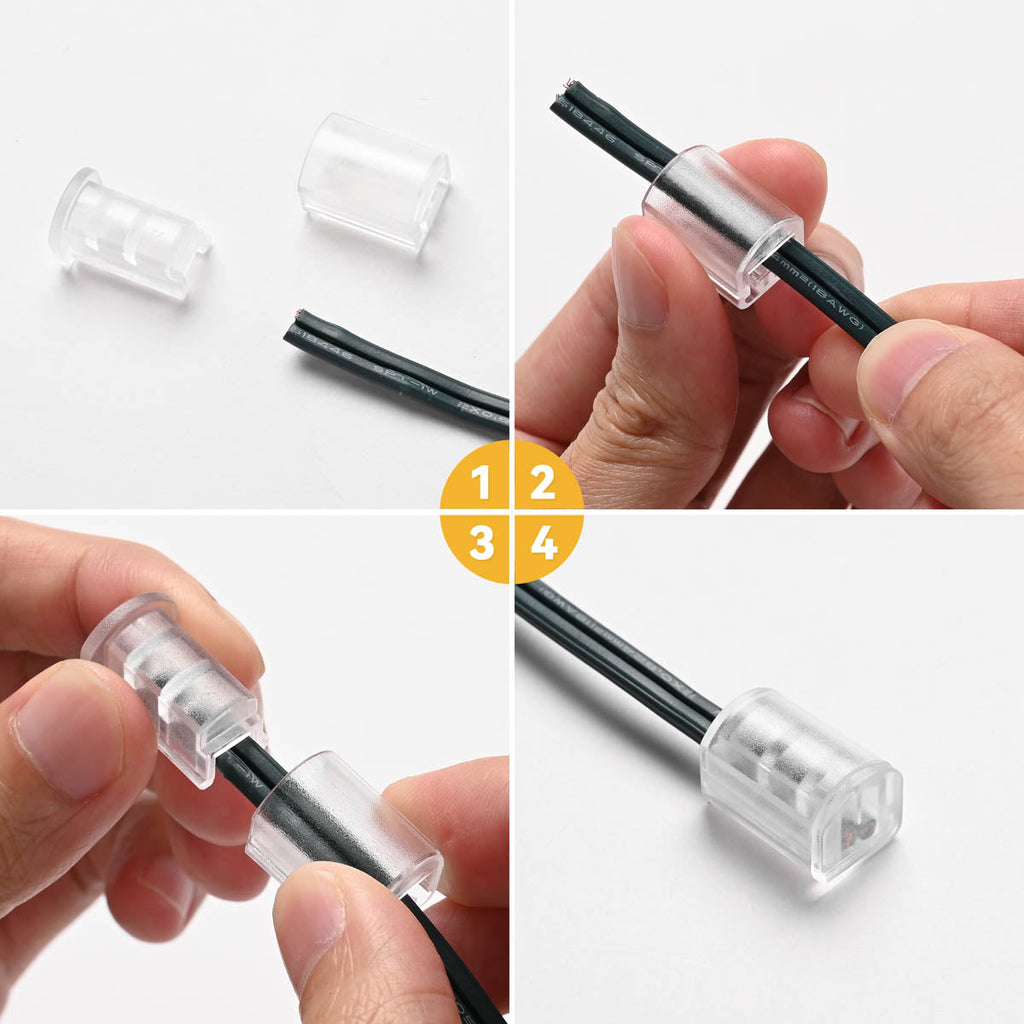 Yescom Christmas Light Connectors Vampire Plug (Male, Female Plug, End Cap) SPT-1