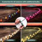 Yescom 100ft Multicolor Outdoor C9 Christmas Light String for Pathway