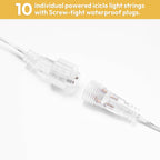 Yescom Commercial Icicle Lights 120V - 29.5', 10Strands, 9,000 5mm LEDs