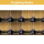Yescom Commercial Icicle Lights 120V - 29.5', 10Strands, 9,000 5mm LEDs
