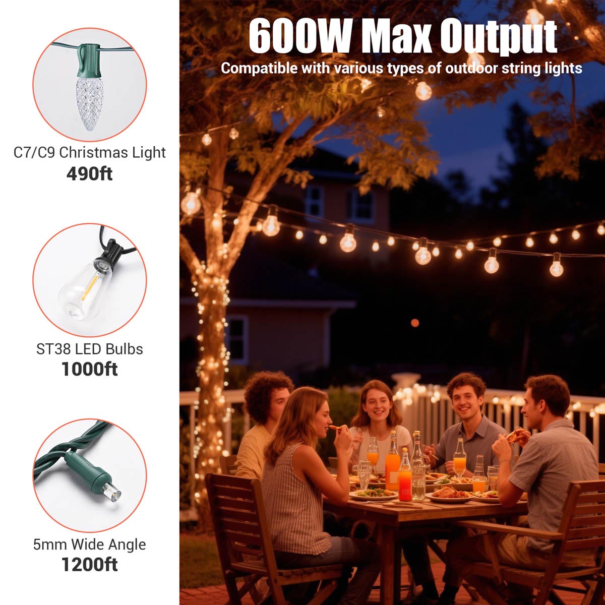 Yescom Dusk-to-Dawn Dimmer & Timer Remote Control