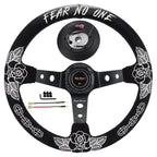BW Rose Deep Dish Steering Wheel + Short Hub Adapter Kit For Honda Acura