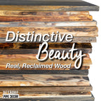 24” Trail Brown Live Edge Wood Shelf with L-Shaped Pipe Brackets (2-Pack)
