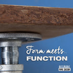 24” Trail Brown Live Edge Wood Shelf with L-Shaped Pipe Brackets (2-Pack)