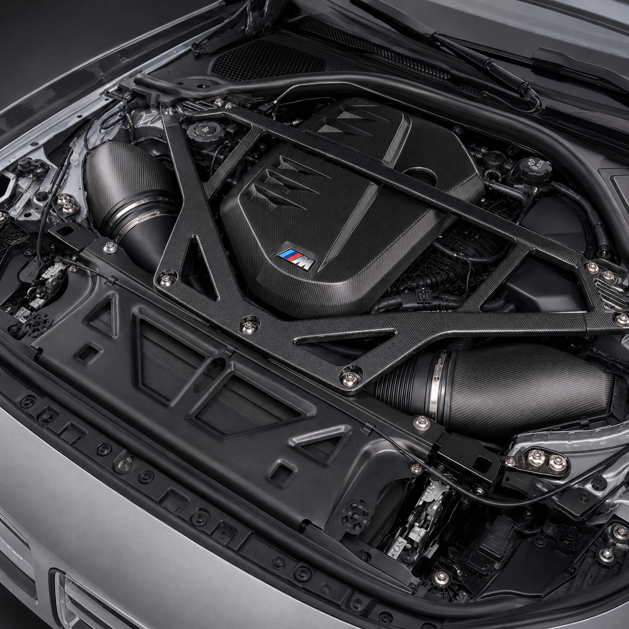 CSL Style Carbon Fiber Strut Brace for BMW G87 M2 G80 M3 G82 G83 M4
